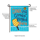 Dinking Games Played Here Burlap Garden Flag
