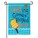 Dinking Games Played Here Burlap Garden Flag