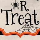 Striped Trick or Treat Burlap Flag Garden