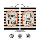 Striped Trick or Treat Burlap Flag Garden