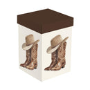 Boots & Bows Western Cowboy Boots Bar Glass Pint, 16oz, Gift Box