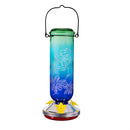 Tropical Oasis Bird Feeder, Etched Glass Hummingbird Feeder