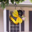 Cottage Garden Bird Feeder, Metal Hanging Lady Bug & Bee Seed Feeder, Asst of 2