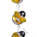Cottage Garden Bird Feeder, Metal Hanging Lady Bug & Bee Seed Feeder, Asst of 2