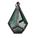 VivaStyle Bird Feeder, Glass Diamond Shaped Bird Feeder, 11"H, Asst of 2