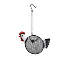 Hillside Pasture Bird Feeder, Metal Rooster Seed Feeder