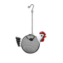 Hillside Pasture Bird Feeder, Metal Rooster Seed Feeder