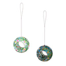 Cottage Garden Bird Feeder, Mosaic Circle Birdfeeder, Asst of 2