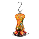 Cottage Garden Bird Feeder, Art Glass Swirl Hummingbird Feeder