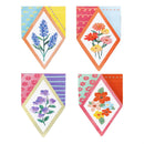 Cottage Garden Stationery, Magnetic Bookmark, 2.5"x1.25", Set of 4