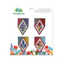 Cottage Garden Stationery, Magnetic Bookmark, 2.5"x1.25", Set of 4