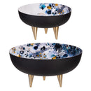 VivaStyle Gilded Meadow Bowl, Metal, Set of 2 PCS