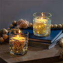 Seaside Retreat Flame Activated LED Glass Soy Wax Blend Candle, Asst of 2