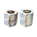 Seaside Retreat Flame Activated LED Glass Soy Wax Blend Candle, Asst of 2