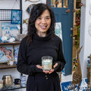 Seaside Retreat Flame Activated LED Glass Soy Wax Blend Candle, Asst of 2
