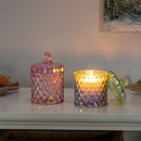 Tropical Oasis Candles & Fragrance, Glass Ombre Iridescent Soy Wax Candle, 6.3 oz, Asst of 2