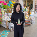 Hop Into Spring Rabbit Shaped Candle
