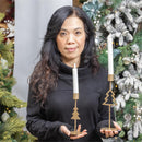 VivaStyle Taper Candle Holder, Metal, Tree Shape, 10"H and 7.3"H, Asst of 2