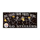 Pittsburgh Steelers Flocked Coir Halloween Sassafras Switch Mat, 22"x10"