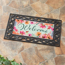 Pastels of Nature Flocked Coir Sassafras Switch Mat, "Welcome", 22"x10"