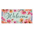 Pastels of Nature Flocked Coir Sassafras Switch Mat, "Welcome", 22"x10"