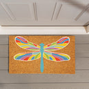 Colorful Dragonfly Coir Mat
