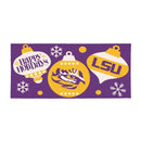 Louisiana State University Holiday Flocked Coir Sassafras Switch Mat, 22"x10"