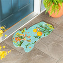 Hop Into Spring Floral Shaped Coir Mat