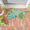 Hop Into Spring Floral Shaped Coir Mat