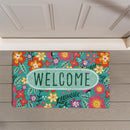 Floral Patterned Bunny Florals Coir Mat