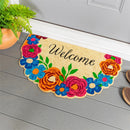 Floral Patterned Bunny Florals Shaped Coir Mat