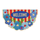 Red, White, & Bloom Floral Welcome Coir Mat