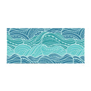 Blue Coastal Make Waves Flocked Coir Sassafras Switch Mat, 22"x10"