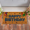 Happy Birthday Party Cake Coir Mat