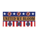 American Classic Patriotic Sunflower, Flocked Coir Sassafras Switch Mat 22"x10"