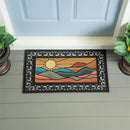 Southwest Sunrise Flocked Coir Sassafras Switch Mat, Landscape, 22"x10"
