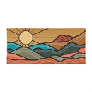Southwest Sunrise Flocked Coir Sassafras Switch Mat, Landscape, 22"x10"