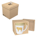 Hillside Pasture Coffee Cup Ceramic Artisanal, Farm Pig Yellow, 14oz, Gift Box