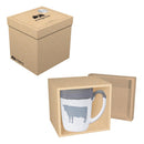 Hillside Pasture Coffee Cup Ceramic Artisanal, Farm Cow Grey, 14oz, Gift Box
