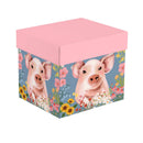 Hillside Pasture Coffee Cup Ceramic Cup O' Java, Floral Pig, 17oz, Gift Box