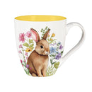 Hop Into Spring Coffee Cup Ceramic Cup O Java, Floral Bunny, 17oz, Gift Box