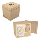 Artisan Series VIII Coffee Cup Ceramic Artisanal, Yellow Bird, 11oz, Gift Box