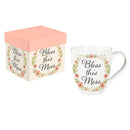 Simple Blessings Coffee Cup Ceramic Cup O Java, Bless this Mess, 17oz, Gift Box