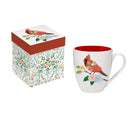 Cottage Garden Coffee Cup Ceramic Cup O' Java, Cardinal, 17oz, Gift Box