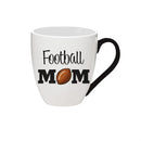 Red, White, & Bloom Sports Coffee Cup Ceramic Cup O' Java, Football Mom, 17oz, Gift Box