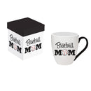 Red, White, & Bloom Sports Coffee Cup Ceramic Cup O' Java, Baseball Mom, 17oz, Gift Box