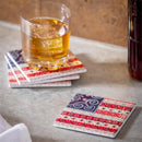Americana BOHO by JG, Set Of 4 Coasters