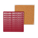 Indiana University Ceramic Coasters Set, 4pcs with Wood Caddy