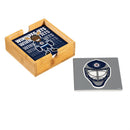 Winnipeg Jets Ceramic Coasters Set, 4pcs with Wood Caddy