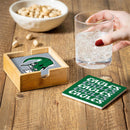 Philadelphia Eagles Throwback Ceramic Coasters Set, 4pcs with Wood Caddy
